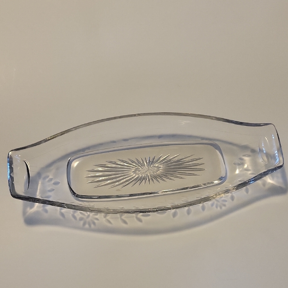 Elegant Clear Heisey Glass Serving Tray